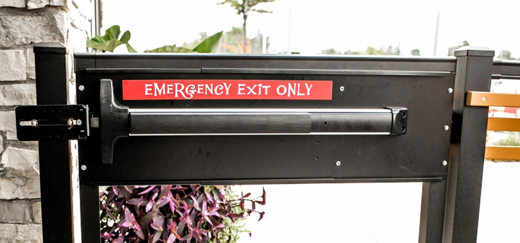 emergency push bar installation in Gardena