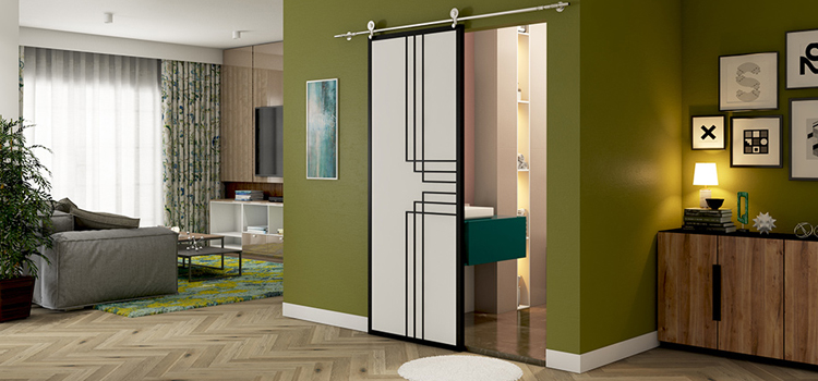 sliding bathroom door installation in Gardena